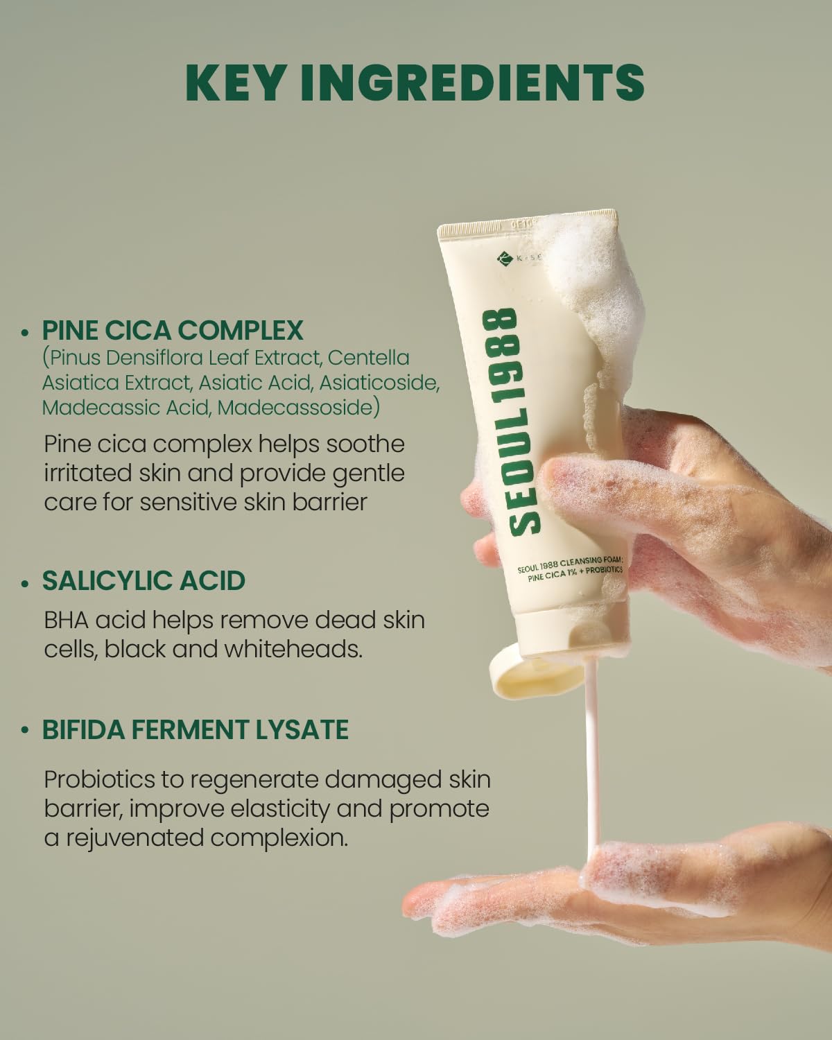 Seoul 1988 Pine Cica Cleansing Foam
