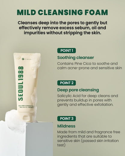 Seoul 1988 Pine Cica Cleansing Foam
